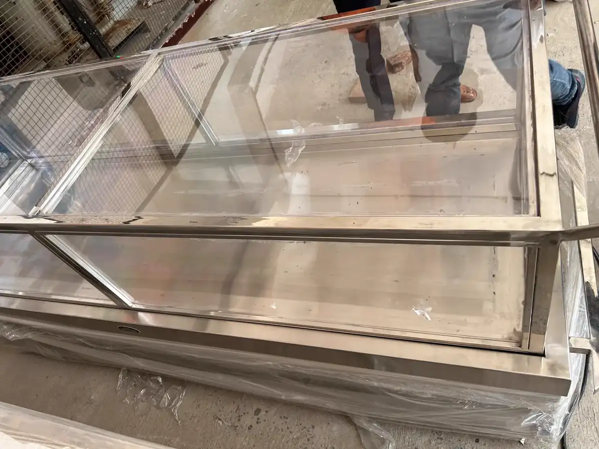 Dead body freezer box with glass top