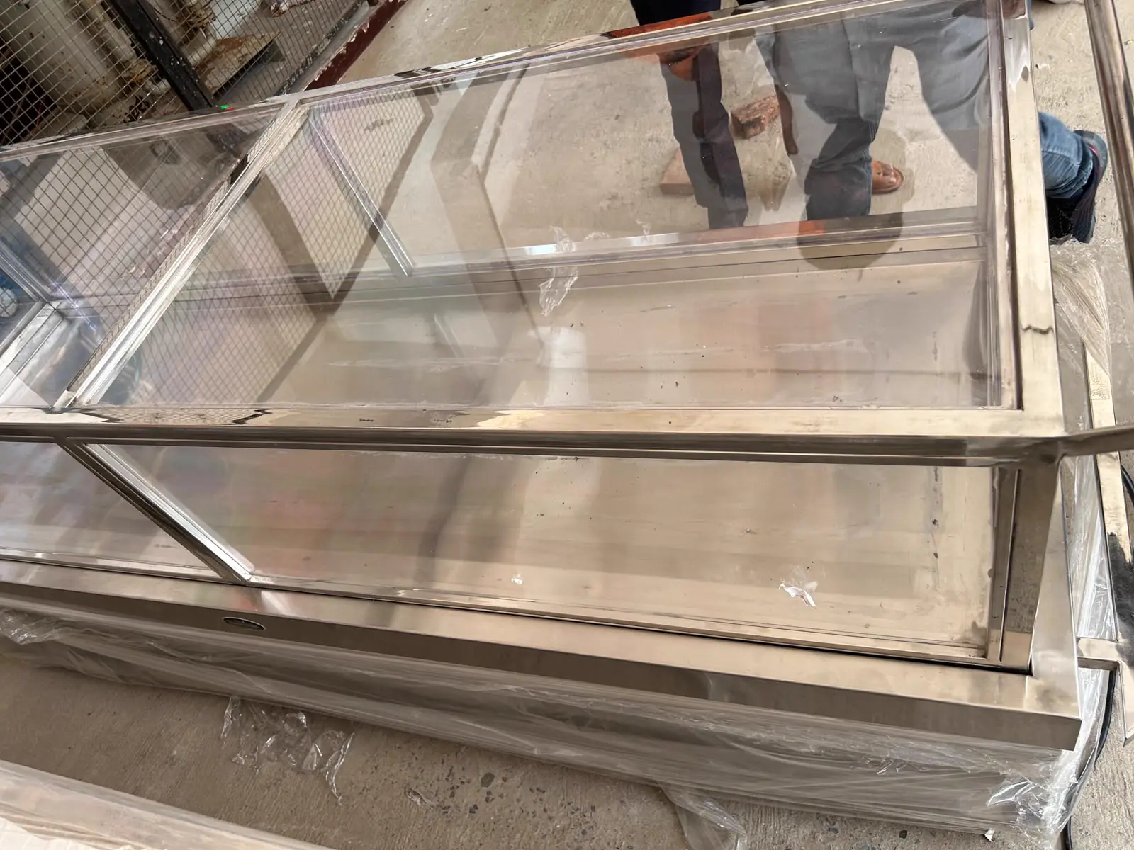 Dead body freezer box with glass top used by JMB Ambulance Service